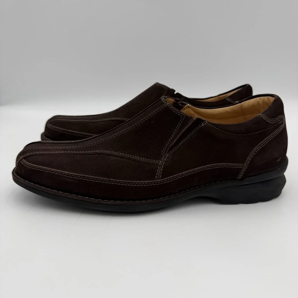 Johnston & Murphy Chocoate Brown sheepskin slip-on loafers Mens 8.5 20-7462 shoe